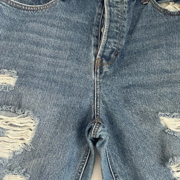 90s Boyfriend Vanilla Star Distressed Super High Rise Jeans sz 13 - Picture 2 of 11